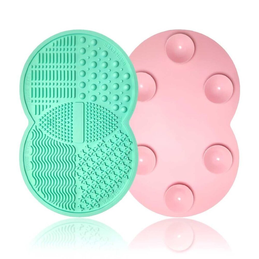 Silicone Makeup Brush Cleaner Mat 2 Pack with Suction